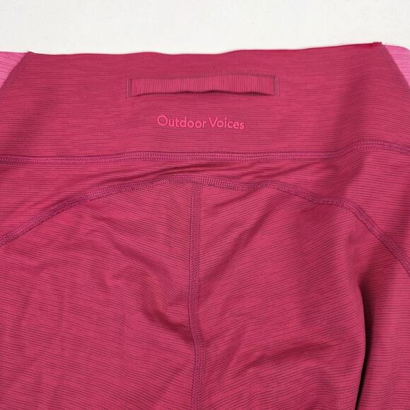 Outdoor Voices Leggings Womens Small Pink Red Colorblock Athletic Yoga Workout - Picture 5 of 10